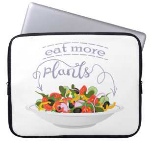 Essen Sie mehr Pflanze Frischsalat Motivation Buch Laptopschutzhülle