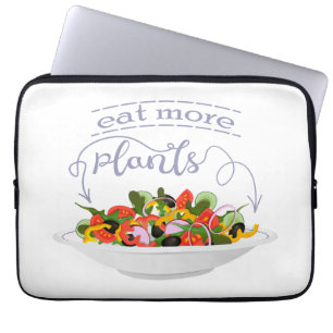Essen Sie mehr Pflanze Frischsalat Motivation Buch Laptopschutzhülle