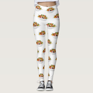 Essen Sie mehr Pflanze Frischsalat Motivation Buch Leggings