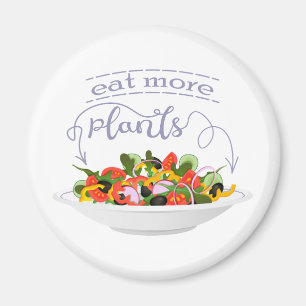 Essen Sie mehr Pflanze Frischsalat Motivation Buch Magnet