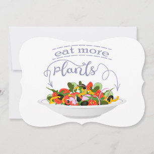 Essen Sie mehr Pflanze Frischsalat Motivation Buch Mitteilungskarte
