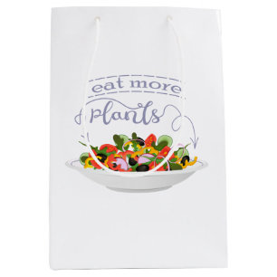 Essen Sie mehr Pflanze Frischsalat Motivation Buch Mittlere Geschenktüte