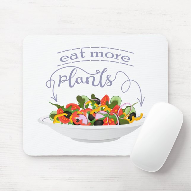 Essen Sie mehr Pflanze Frischsalat Motivation Buch Mousepad (Mit Mouse)