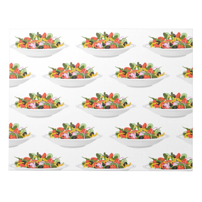 Essen Sie mehr Pflanze Frischsalat Motivation Buch Notizblock (Vorderseite)
