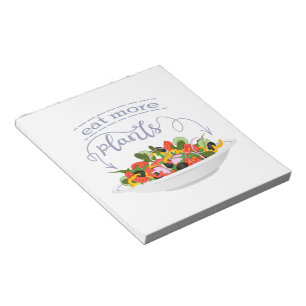 Essen Sie mehr Pflanze Frischsalat Motivation Buch Notizblock