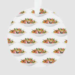 Essen Sie mehr Pflanze Frischsalat Motivation Buch Ornament