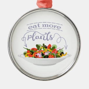 Essen Sie mehr Pflanze Frischsalat Motivation Buch Ornament Aus Metall