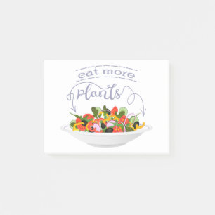 Essen Sie mehr Pflanze Frischsalat Motivation Buch Post-it Klebezettel