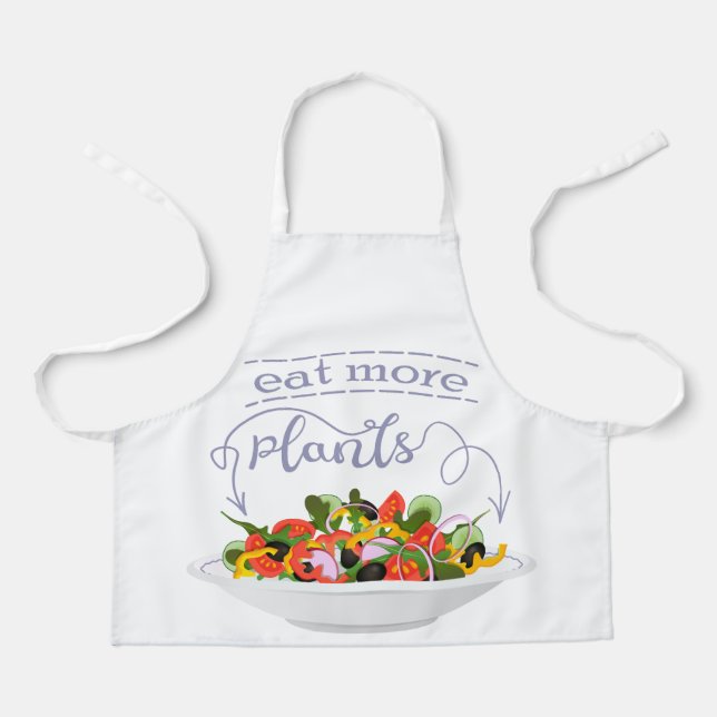Essen Sie mehr Pflanze Frischsalat Motivation Buch Schürze (Vorderseite)