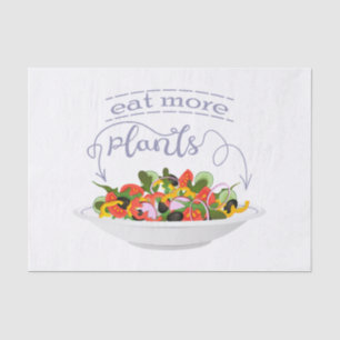 Essen Sie mehr Pflanze Frischsalat Motivation Buch Seidenpapier