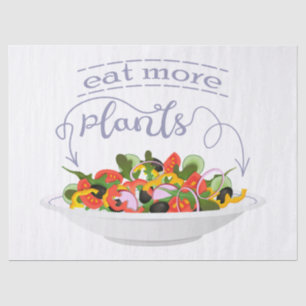Essen Sie mehr Pflanze Frischsalat Motivation Buch Seidenpapier