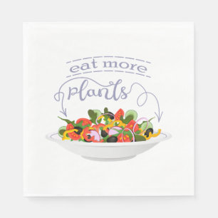 Essen Sie mehr Pflanze Frischsalat Motivation Buch Serviette