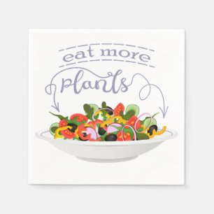 Essen Sie mehr Pflanze Frischsalat Motivation Buch Serviette