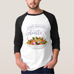 Essen Sie mehr Pflanze Frischsalat Motivation Buch T-Shirt