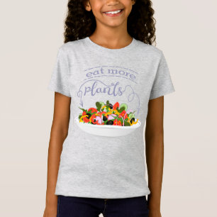 Essen Sie mehr Pflanze Frischsalat Motivation Buch T-Shirt