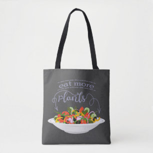 Essen Sie mehr Pflanze Frischsalat Motivation Buch Tasche