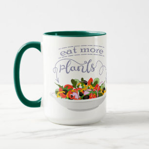 Essen Sie mehr Pflanze Frischsalat Motivation Buch Tasse