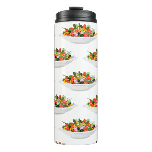 Essen Sie mehr Pflanze Frischsalat Motivation Buch Thermosbecher