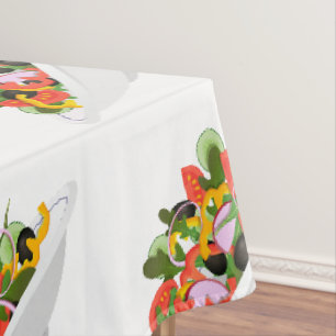 Essen Sie mehr Pflanze Frischsalat Motivation Buch Tischdecke