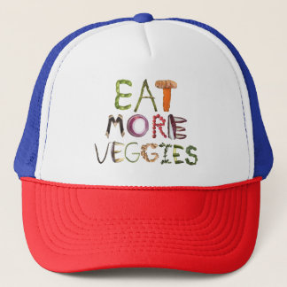Essen Sie mehr Veggies farbenfrohe, einzigartige L Truckerkappe