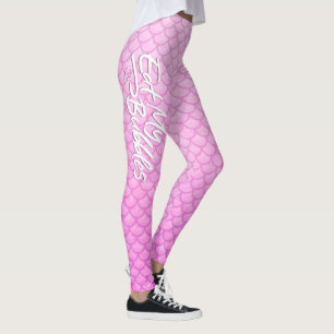 "Essen Sie meine Blasen" Pink-Waage Swim-Leben Leggings
