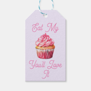 Essen Sie meine Muffin-Geschenkmarke Geschenkanhänger