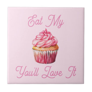 Essen Sie meine Muffin-Keramik Fliese