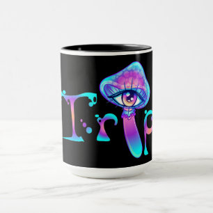 Essen Sie mich Pilz und Ausflug Tasse