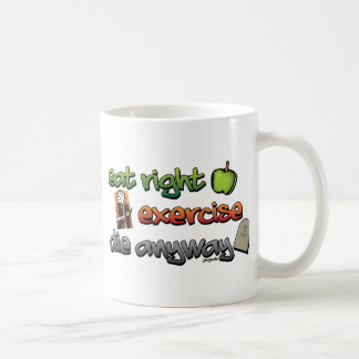 ESSEN Sie NACH RECHTS, TRAINIEREN Sie, die Kaffeetasse