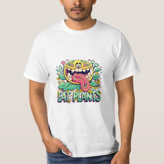 Essen Sie Pflanze T-Shirt (Vorderseite)