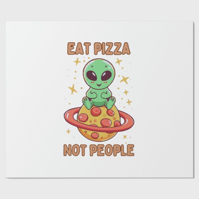 Essen Sie Pizza nicht Leute Geschenkpapier (Flach)