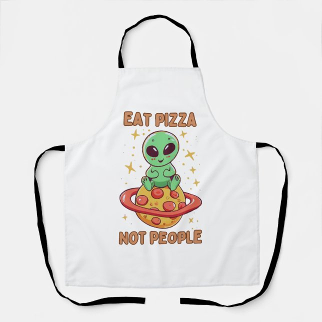 Essen Sie Pizza nicht Leute Schürze (Vorderseite)