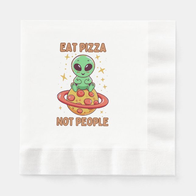 Essen Sie Pizza nicht Leute Serviette (Vorderseite)