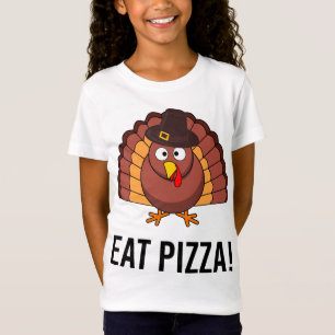 Essen Sie Pizza Türkei mit Hut T-Shirt