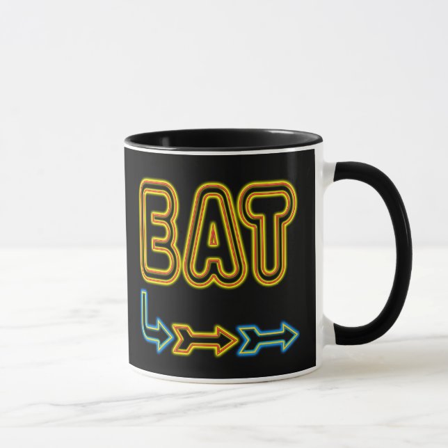 Essen Sie Retro Neon Sign Art Kaffee Tasse (Rechts)