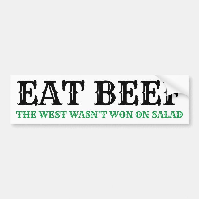 ESSEN SIE RINDFLEISCH. DER WESTLICHE WAR NICHT AUF AUTOAUFKLEBER (Vorne)