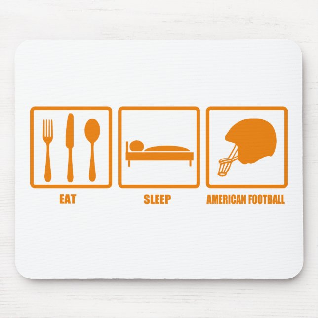 Essen Sie Schlaf-amerikanischen Fußball Mousepad (Vorne)