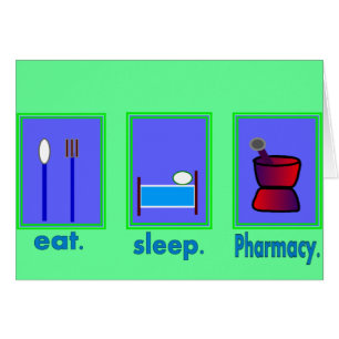 Essen Sie Schlaf-Apotheken-Apotheker-Geschenke