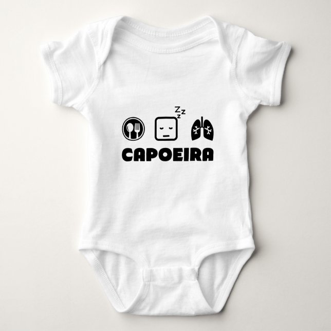 Essen Sie Schlaf atmen Capoeira Baby Strampler (Vorderseite)