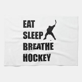 Essen Sie Schlaf atmen Hockey Geschirrtuch