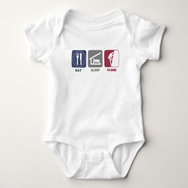 Essen Sie Schlaf-Aufstieg - Typ 2 Baby Strampler (Vorderseite)