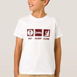 Essen Sie Schlaf-Aufstiegs-T - Shirt- und T-Shirt