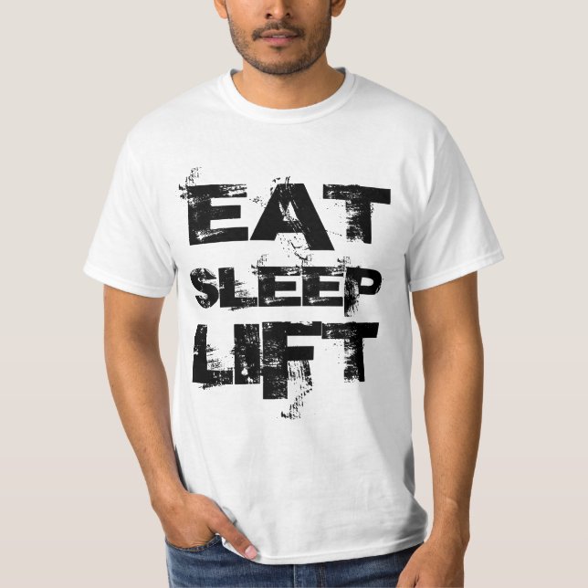 ESSEN Sie SCHLAF-AUFZUG Wert-T-Shirt T-Shirt (Vorderseite)