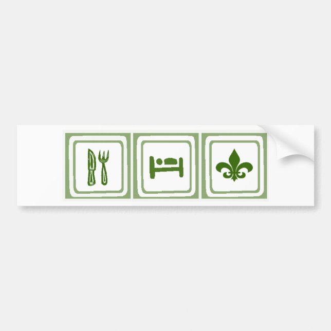 Essen Sie Schlaf… Autoaufkleber (Vorne)