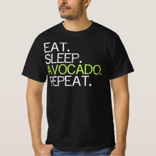 Essen Sie Schlaf-Avocado-Wiederholung T-Shirt
