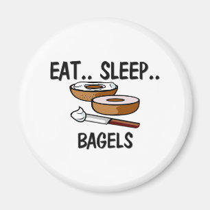 Essen Sie Schlaf BAGEL Magnet