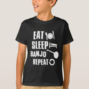 Essen Sie Schlaf-Banjo T-Shirt