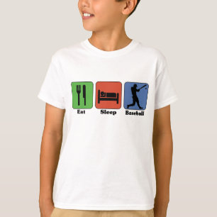 Essen Sie Schlaf-Baseball-T - Shirt