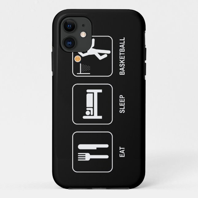 Essen Sie Schlaf-Basketball Case-Mate iPhone Hülle (Rückseite)
