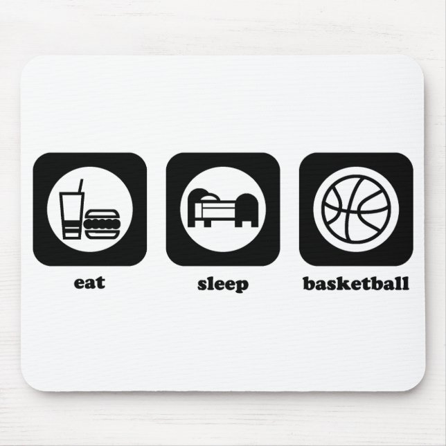 Essen Sie. Schlaf. Basketball. Mousepad (Vorne)